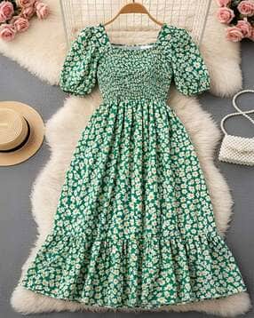 xqsee Women Floral Print Fit & Flare Dress-picture-7