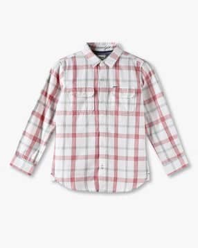 lee cooper Boys Checkered Cotton Regular Shirt-picture-12