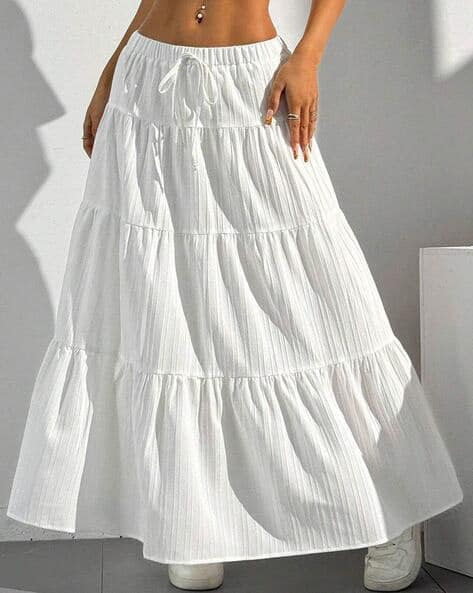 Women Patterned Tiered Skirt