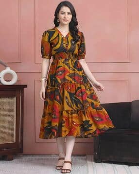 xqsee Women Printed Tiered Dress-picture-31