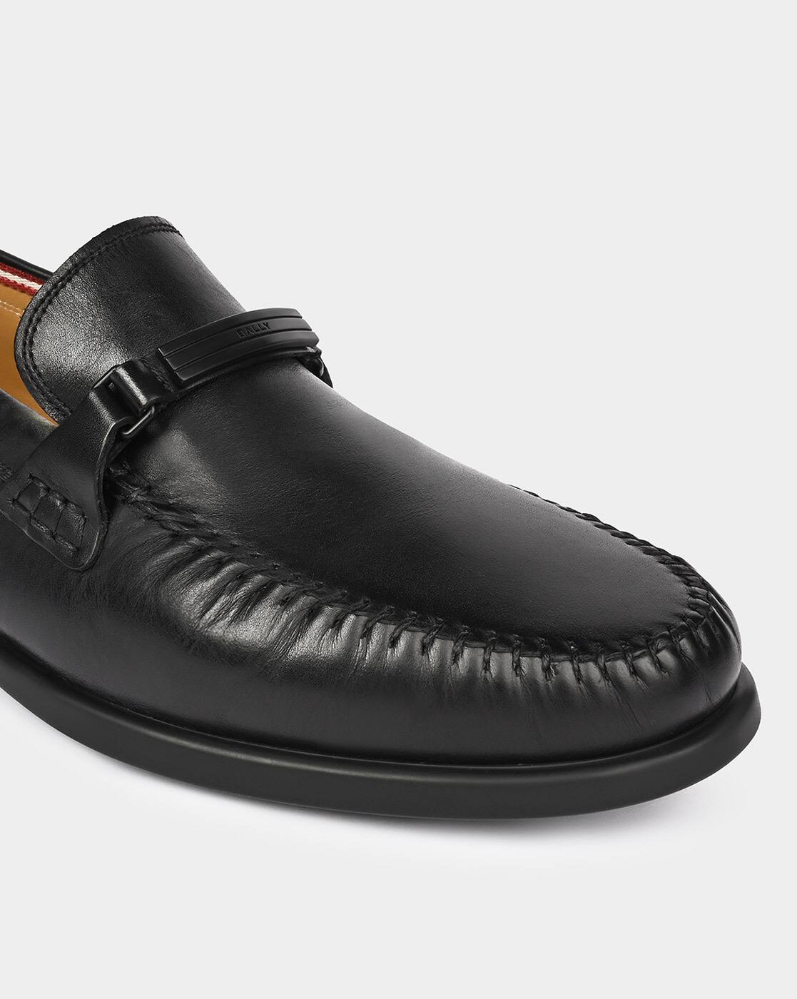 Buy Bally Men Seddik Switz Moccassins | Black Color Men | AJIO LUXE