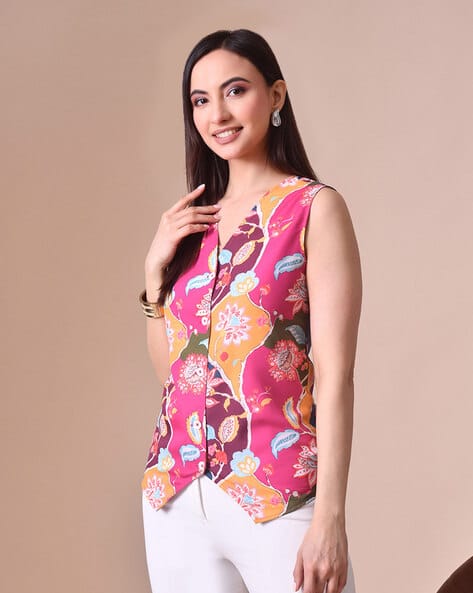 Indie Picks Women Slim Fit Waistcoat