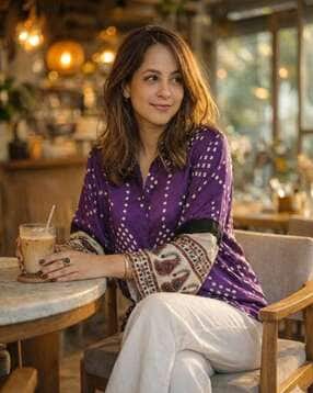 buda jeans co Women Geometric Print Relaxed Fit Shirt-picture-23