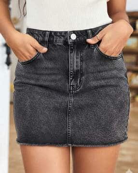 kotty Mini Length Denim Skirt-picture-51