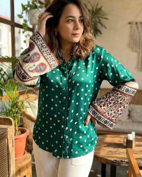 buda jeans co Women Geometric Print Relaxed Fit Shirt-picture-44