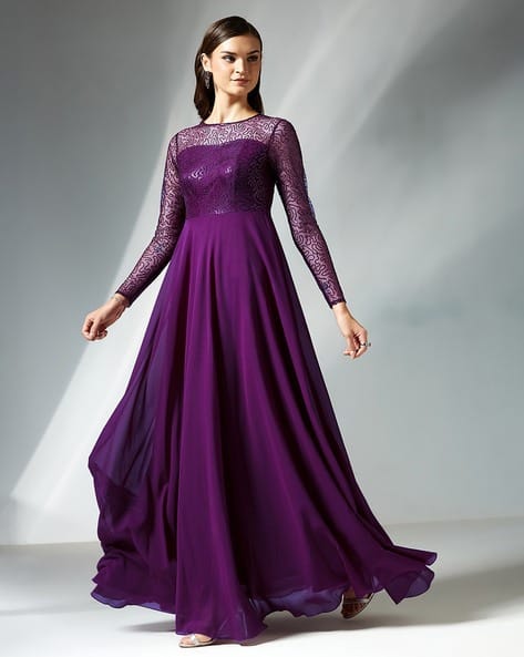 Buy Dark Purple Dresses for Women by MISS CHASE Online | Ajio.com