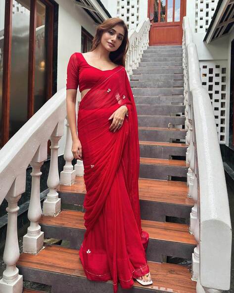 Women Embroidered Saree