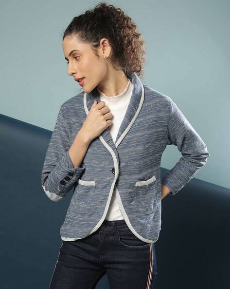 PINACOLADA Heathered Double-Breasted Blazer