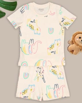 pantaloons baby Boy Graphic Regular Fit T-Shirt with Round Neck-picture-40