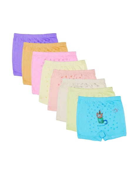 Fashion Comfortz Pack of 8 Girls Graphic Print Briefs