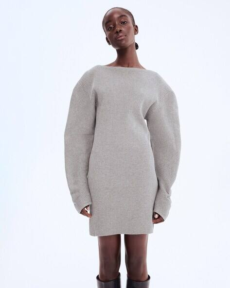 rib knit dress h&m grey Buy Rib-Knit Online h&m rib knit dress viral