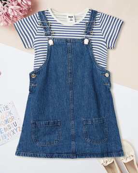 max Denim Pinafore Dress with T-Shirt-picture-41