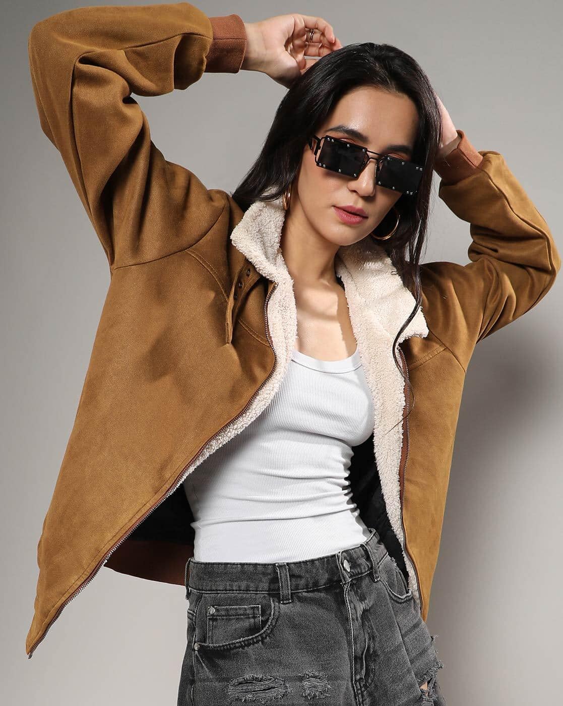 Buy PINACOLADA Women Regular Fit Zip-Front Jacket Online | Ajio.com
