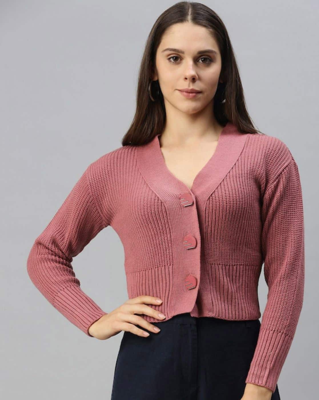 Buy PINACOLADA Flat-Knit Button-Down Cardigan Online | Ajio.com