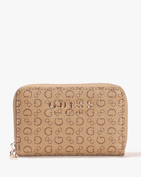 GUESS Printed Saffron Zip-Around Wallet