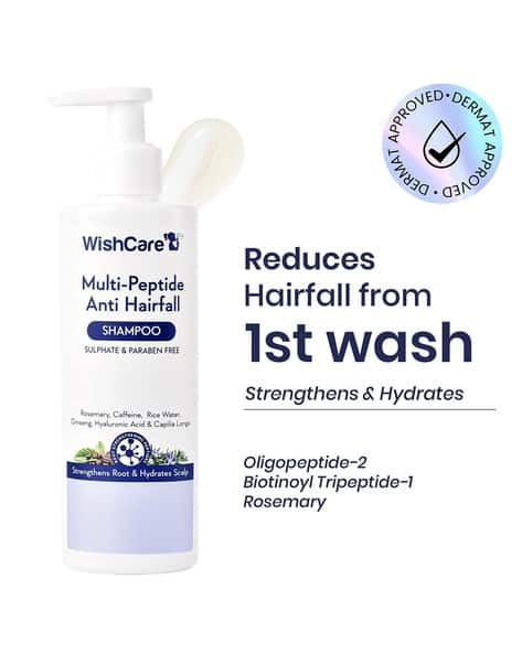WishCare Multi Peptide Anti-Hairfall Shampoo with Rosemary - Boosts Hair Growth