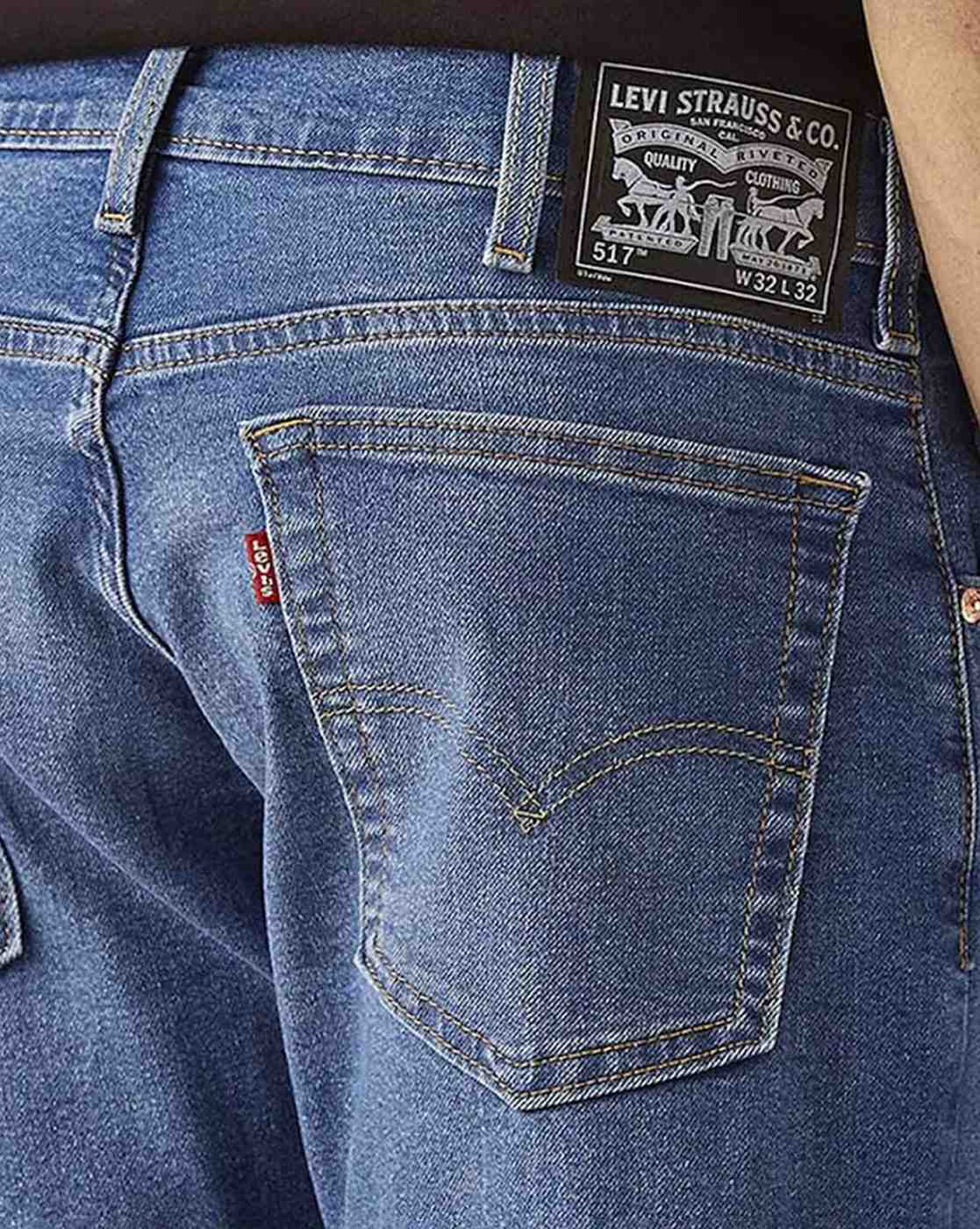 Buy LEVI'S Men Mid-Wash 517 Bootcut Jeans Online | Ajio.com