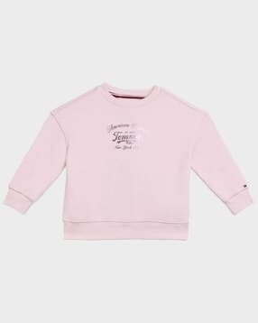 tommy hilfiger Girls Relaxed Fit Cotton Crew Neck Sweater-picture-13