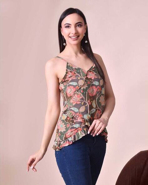 Nyrika Women Floral Print Slim Fit Top