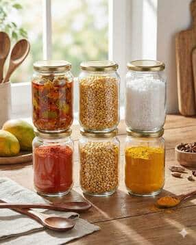 somil Set of 6 Kitchen Storage Jars with Lid-picture-14