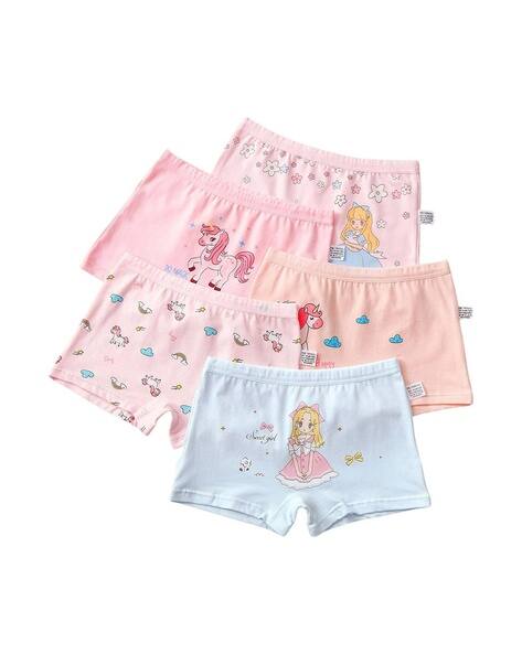 Fashion Comfortz Pack of 4 Girls Graphic Print Briefs