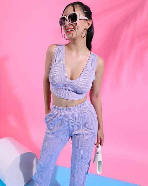 PINACOLADA Pleated 2-Piece Suit Set