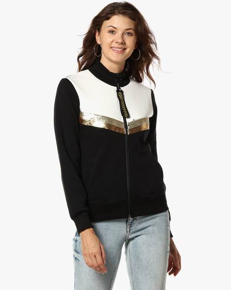 PINACOLADA Color Block Bikers & Bombers Jacket