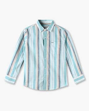 lee cooper Boys Striped Cotton Regular Shirt-picture-33