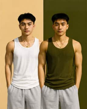 rockwell Men Pack of 2 Ribbed Vests-picture-21