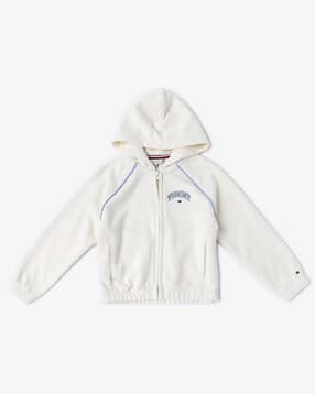 tommy hilfiger Girls Relaxed Fit Cotton Hooded Neck Jacket-picture-10
