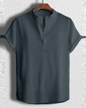 neonomad Men Regular Fit Short Kurta with Mandarin Collar -picture-40