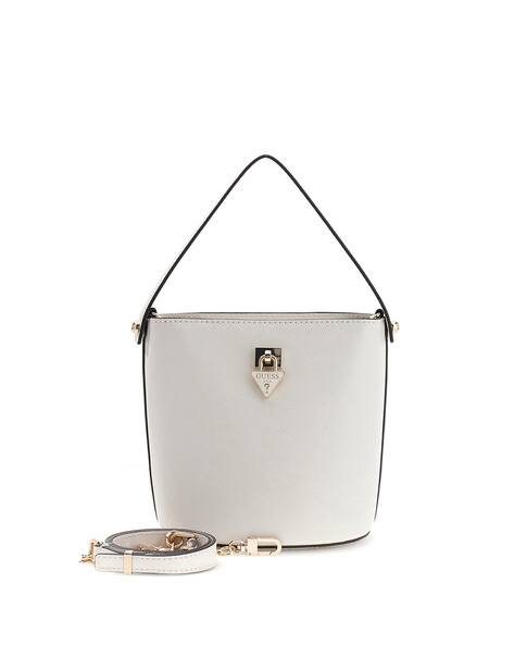 GUESS Women Patsie Polyurethane Top-Handle Bucket Shoulder Bag