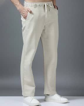 Men Mid Rise Straight Fit Trouser-image-3