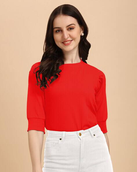 SVARAA Women Regular Fit Round-Neck Top