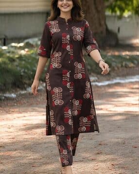 18india Women Printed Straight Kurta Set-picture-37