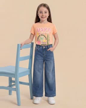u.s. polo assn. Girls Mid-Wash Flared Jeans-picture-21