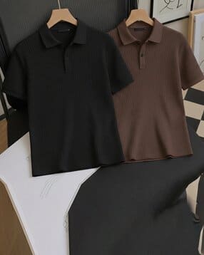 buda jeans co Pack of 2 Men Regular Fit Collar-Neck T-Shirt-picture-25