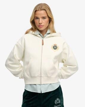 superdry Women Country Club Regular Fit Zip-Front Hoodie-picture-15