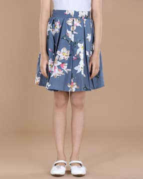 cutiekins Girls Floral Print Flared Skirt-picture-50