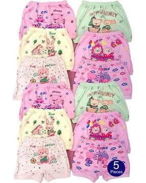 Pack of 12 Girls Graphic Print Brief Bloomers-image-49
