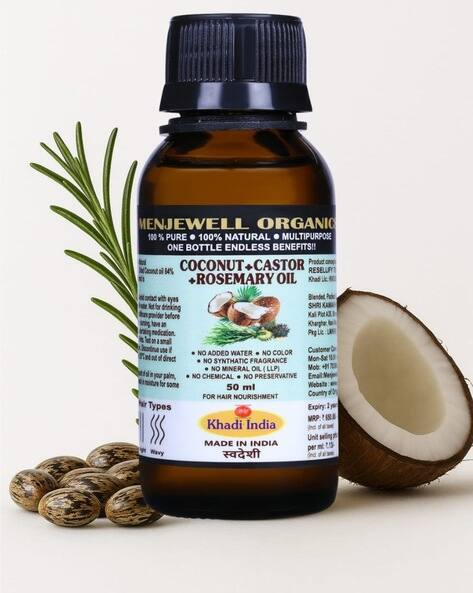 Menjewell Natural Rosemary Coconut Castor Oil