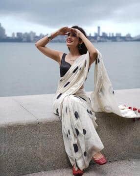 indie picks Soft Linen Mulmul Cotton Saree with Running Blouse -picture-35