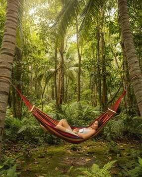 baskety Cotton Wood Outdoor Camping Canvas Hanging Hammock -picture-15
