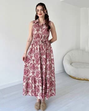 indie picks Floral A-Line Dress-picture-35