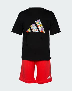 adidas kids Boys Chest Print T-Shirt & Shorts Set-picture-12
