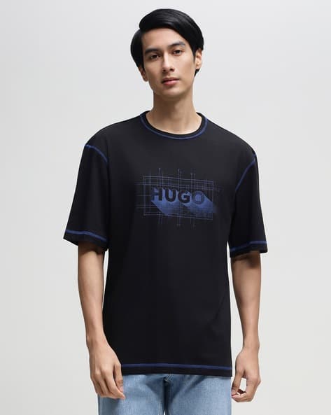 Buy Black Tshirts for Men by HUGO Online | Ajio.com