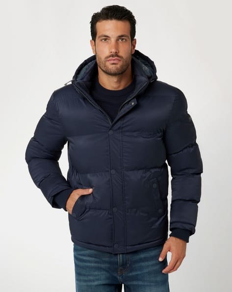 Men Regular Fit Zip Front Jacket