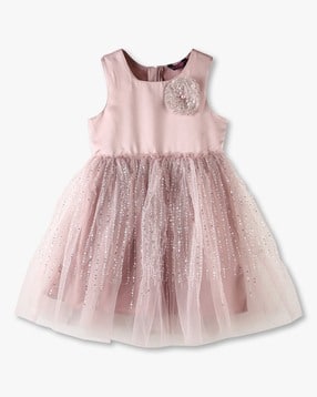 kg frendz Girls Embellished Fit & Flare Dress-picture-17