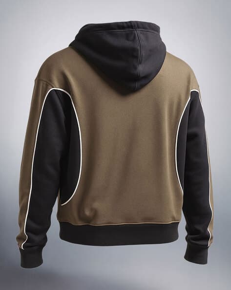 Men Colourblock Boxy Fit Hoodie - Image 6