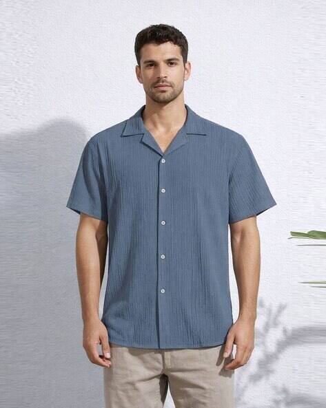 Buda Jeans Co Men Regular Fit Lapel-Collar Shirt